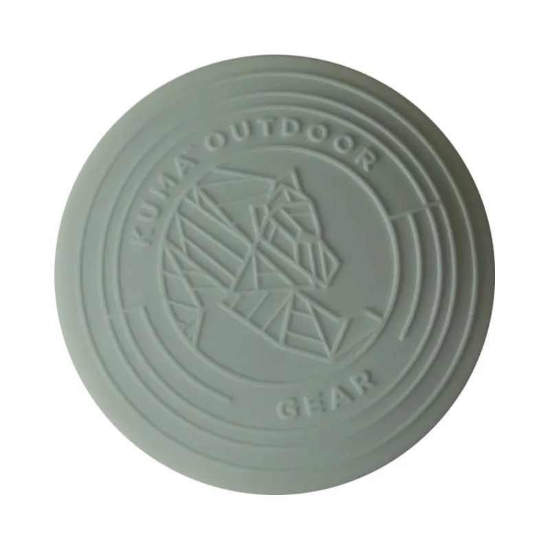 The KUMA Rocky Mountain Flyer frisbee for dogs in sage color is a versatile tool that can be used for playing with your dog or as a convenient bowl for water and food. Made from 100% BPA-free silicone with a rim for better grip.